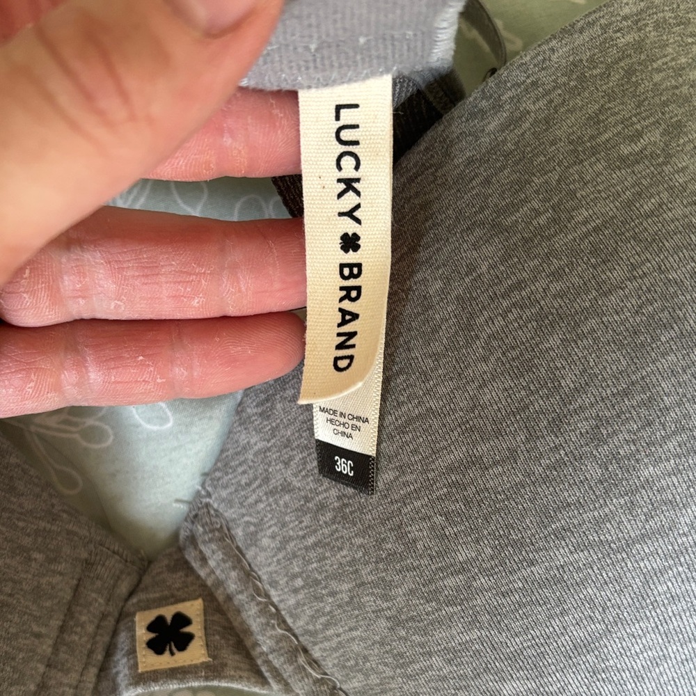 Lucky Brand Wireless T-Shirt Bras in Gray, Sage Green & Black - Picture 2 of 5